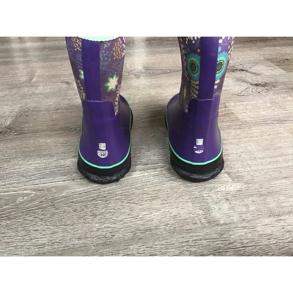 Bogs Purple Winter Snow Boots Youth Girls Size 2 Stomper Reef EUR 33